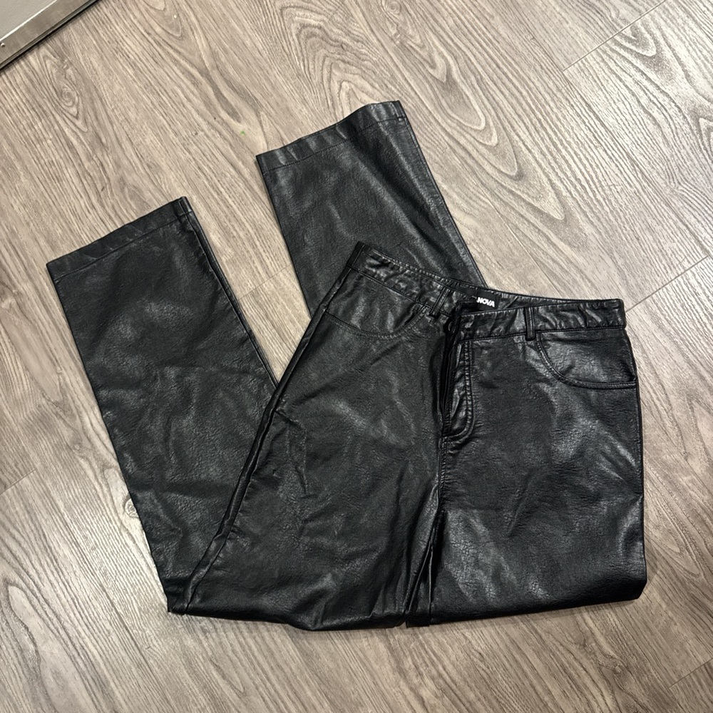 Fashion Nova Black Faux Leather Pants
